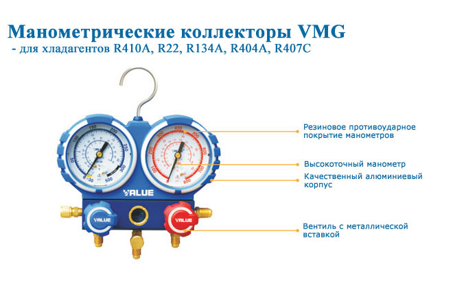 Манометрический коллектор Value VMG-2-R410A-B-03